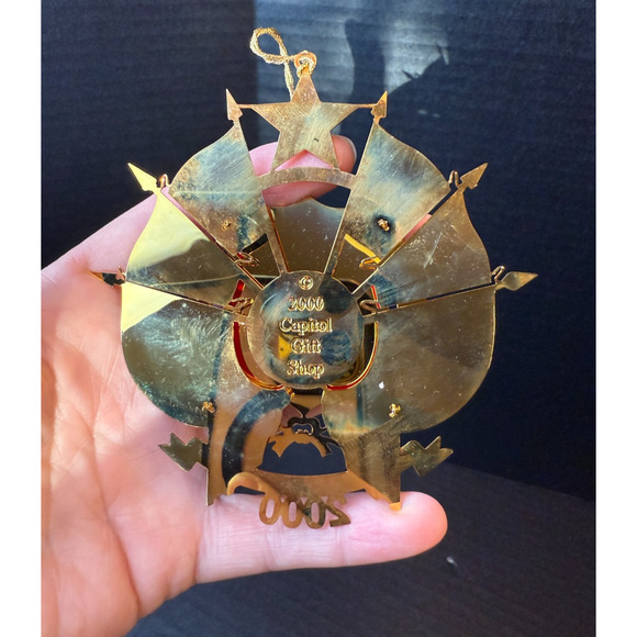 2000 Texas Capitol Ornament Reverse Of State Remember the Alamo Christmas - Picture 5 of 6